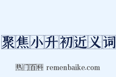聚焦小升初近义词是什么意思的图片